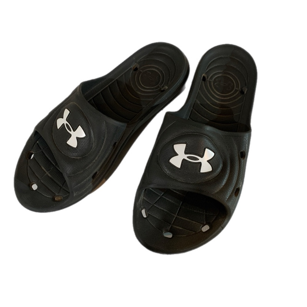 Under Armour Black Slide Sandals Men’s Size‎ 11 UA 3328